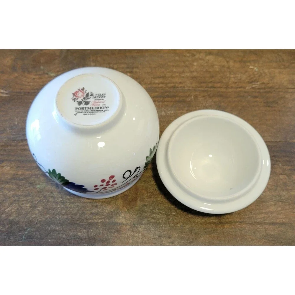 Portmeirion Welsh Dresser Hand Painted Covered Sugar Bowl
